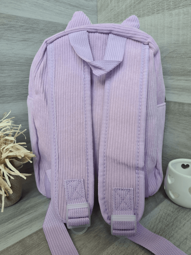 Sac à dos enfant violet pattes beige