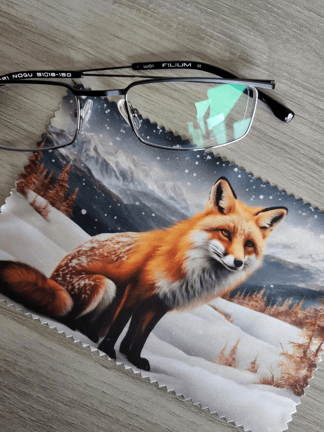 Essuie lunettes renard 