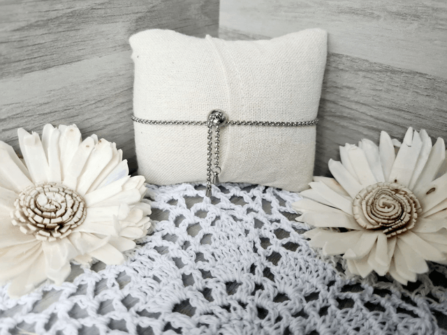 Bracelet personnalisable avec Initiale ⌀2.2cm argenté