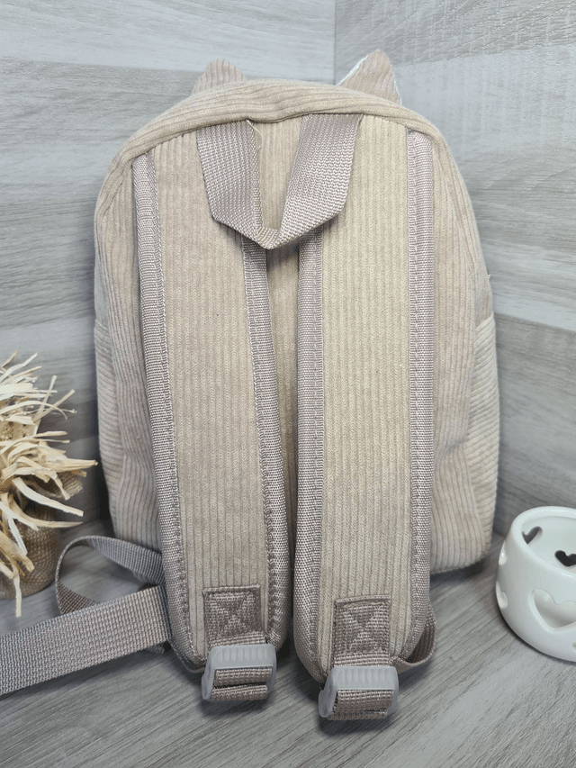 Sac à dos enfant marron pattes beige