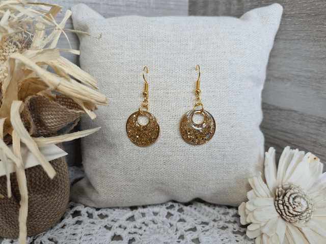 Boucles d'oreilles dorées légères petites Légères Et Hypoallergénique
