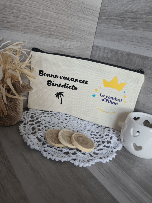 Pochette personnalisable beige