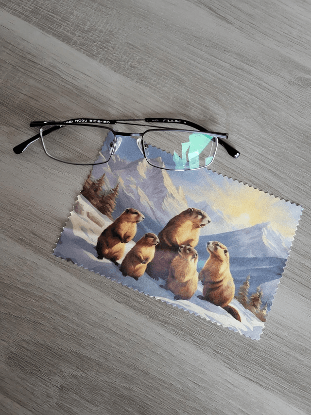 Essuie lunettes marmotte