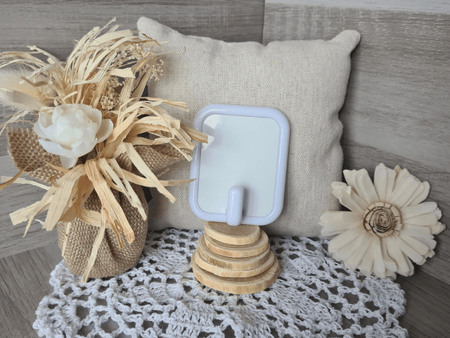 Grand crochet avec photos rectangle 5.5x6.8 cm Blanc