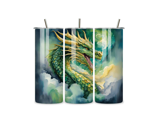 Tumbler Dragon celeste vert 