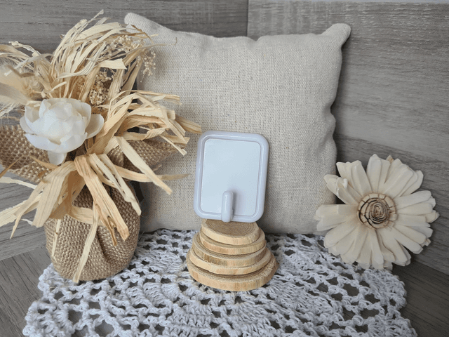 Petit crochet avec photos rectangle 4.5x5 cm Blanc 